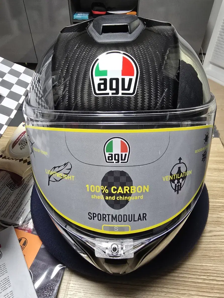 agv 풀카본 시스템 헬멧 스포츠 모듈러 새상품 반값 s사이즈