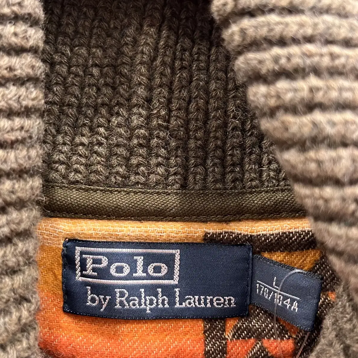 Polo ralph lauren 폴로 랄프로렌 엘보우 패치 숄카라 니트