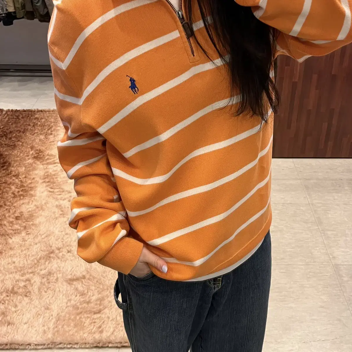 Polo ralph lauren 폴로 랄프로렌 하프넥 집업 니트