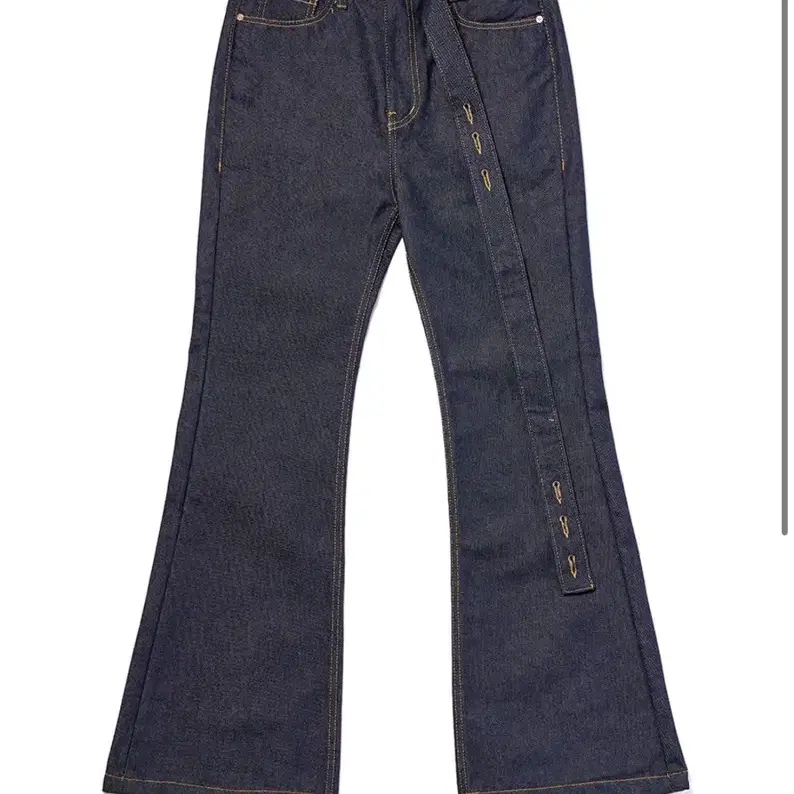 open yy belted loose bootcut jeans 새상품