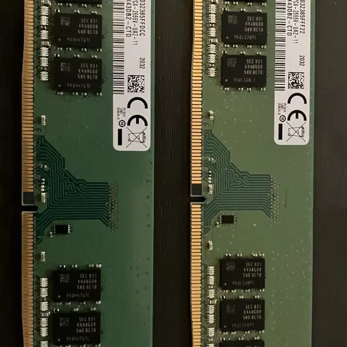 삼성 렘 ddr4 8gb 두개 일괄 팝니다