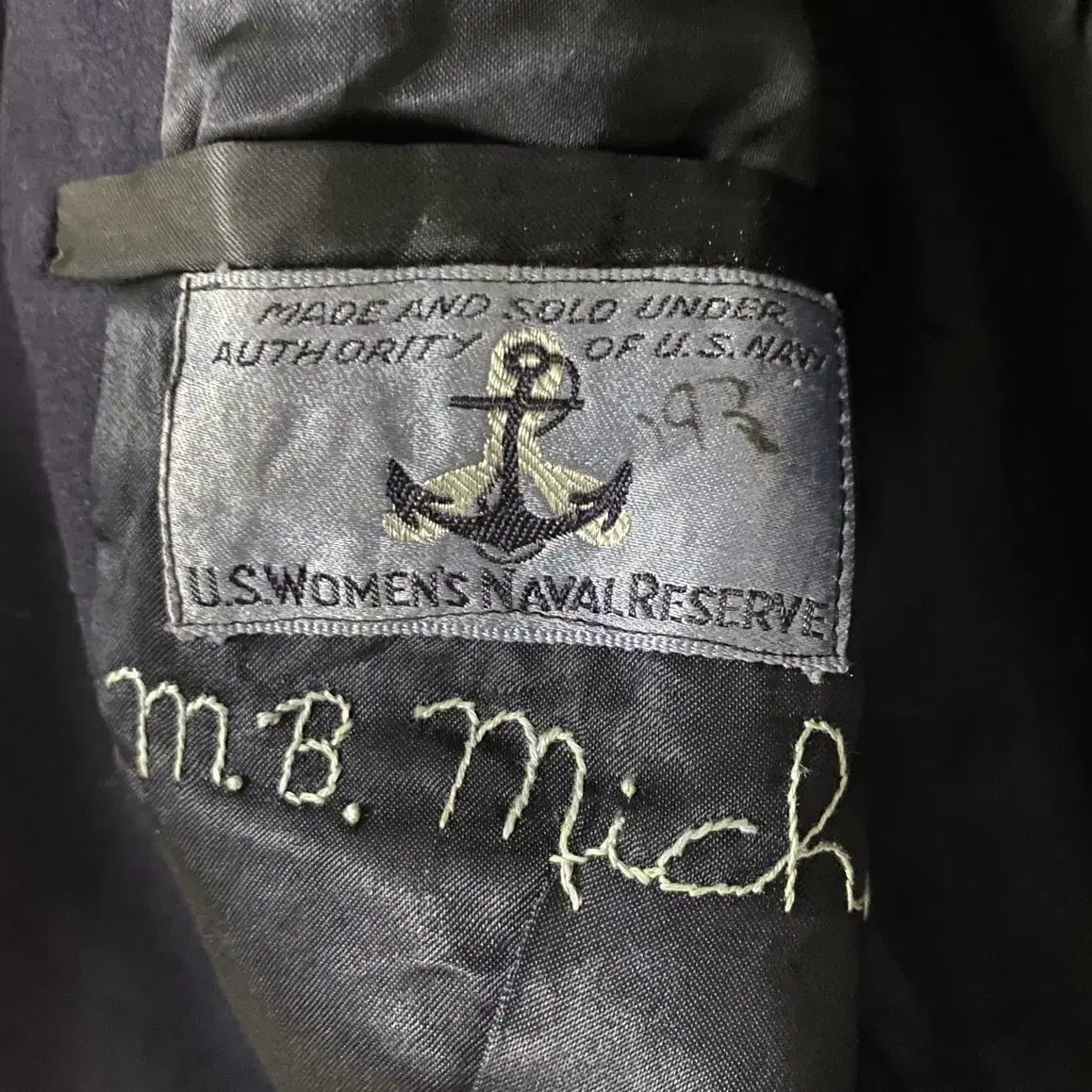 WW2 USN women's coat 오리지널 10사이즈