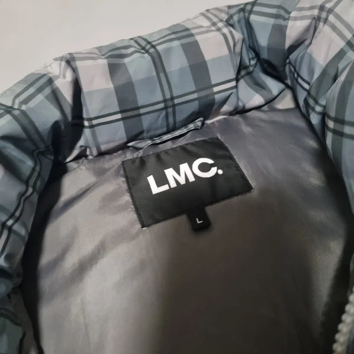 LMC 덕다운 체크 패딩 L사이즈