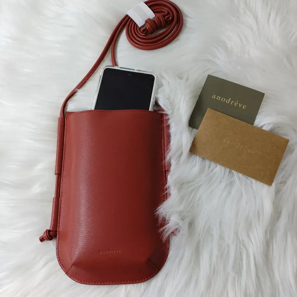 Anodreve Natural Leather Bay Mini Cross Bag Brick Red