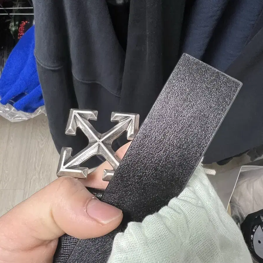 Off white arrow leather belt 오프화이트 벨트