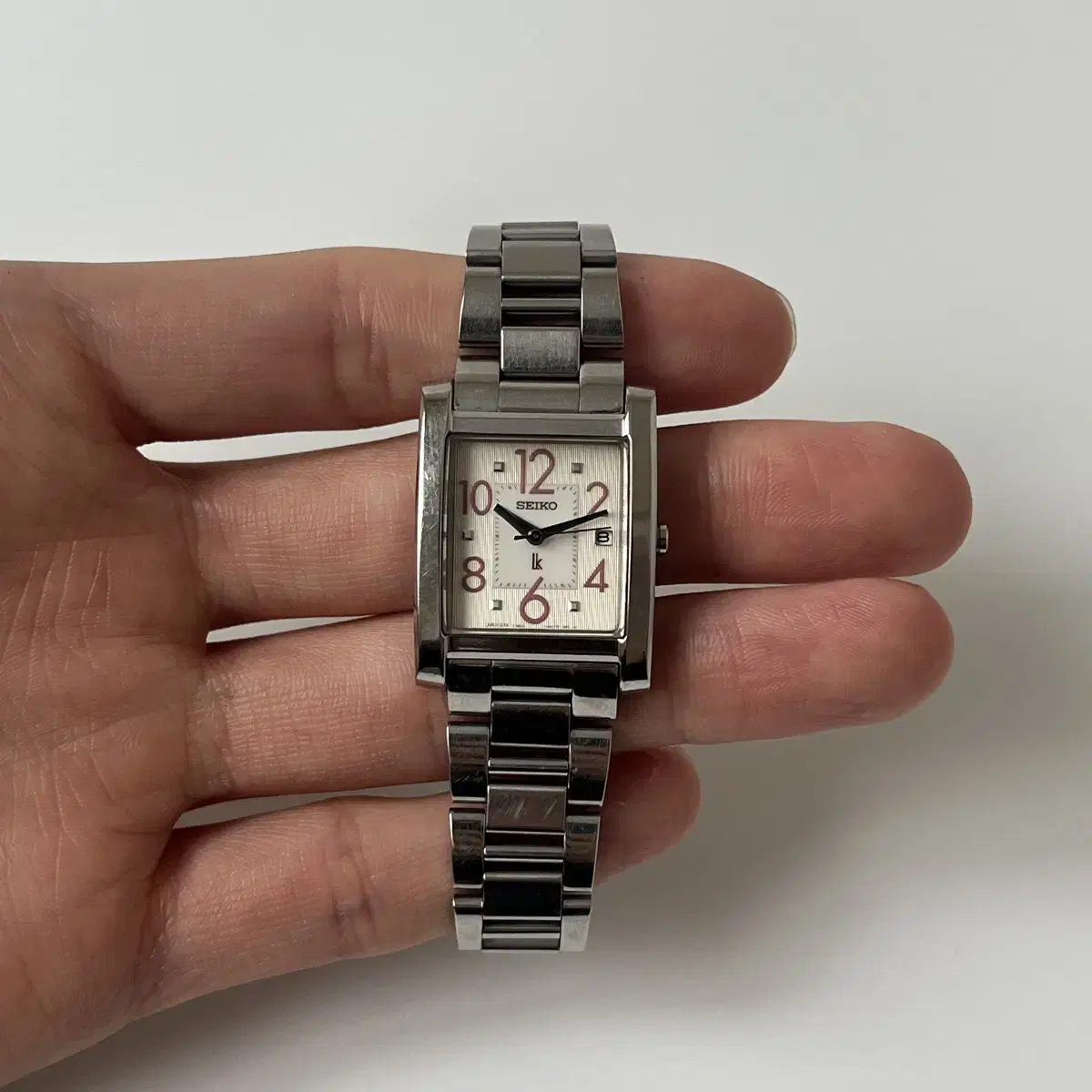 세이코-90s lk square silver ladies quartz