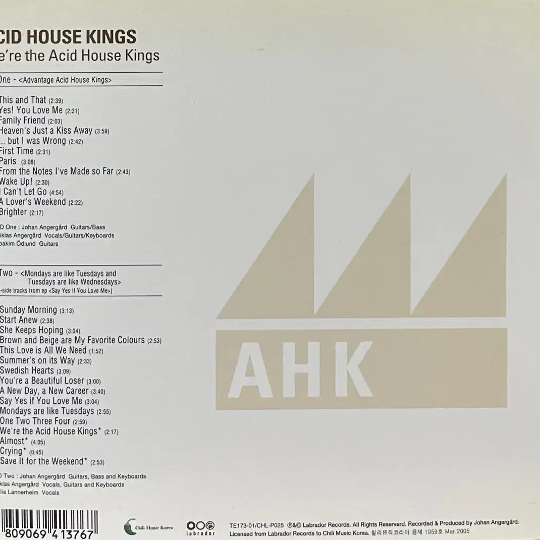 (CD) Acid House Kings  (Korean Edition)