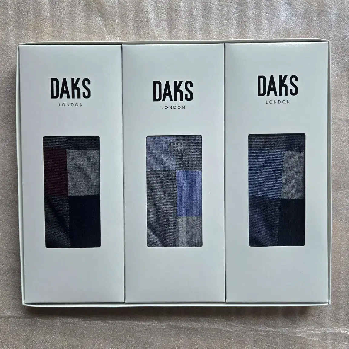 총3족 닥스 DAKS 남성양말 선물세트 + 종이백