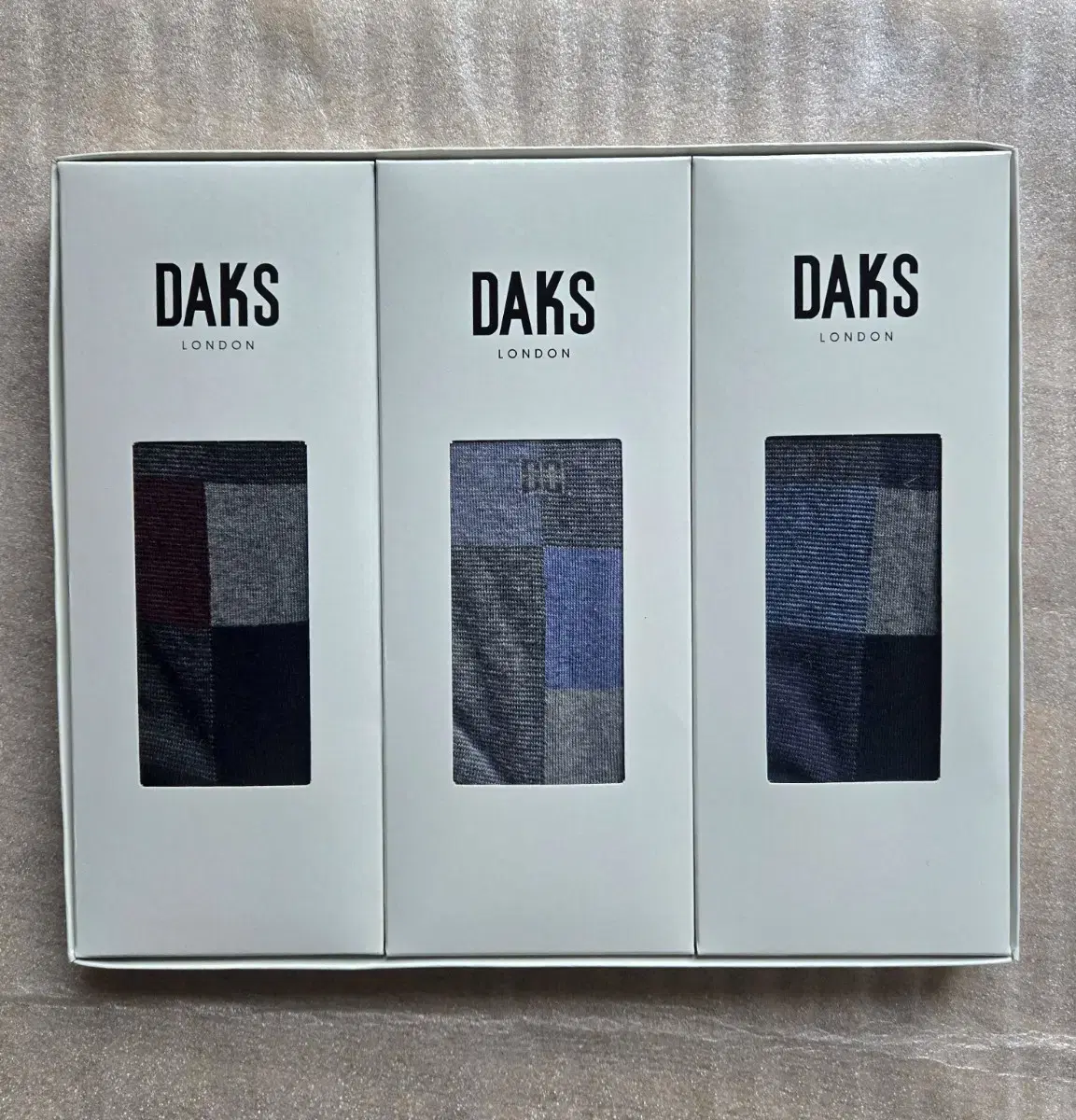 총3족 닥스 DAKS 남성양말 선물세트 + 종이백