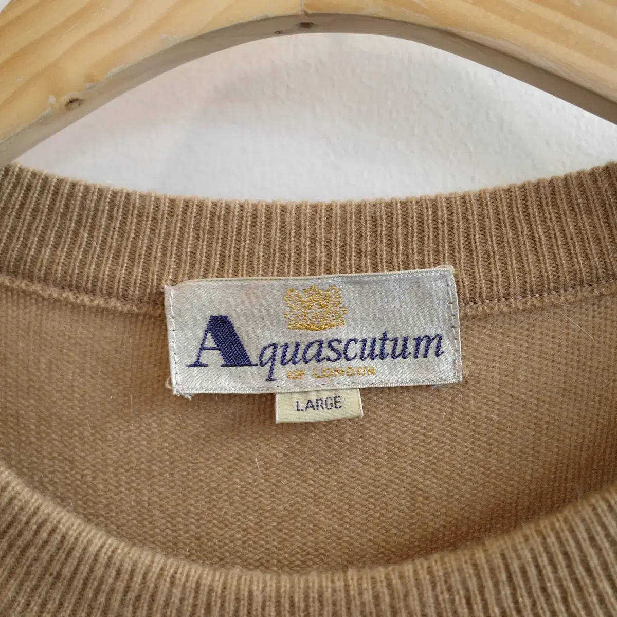 Aquascutum 아쿠아 스큐텀 캐시미어100 니트