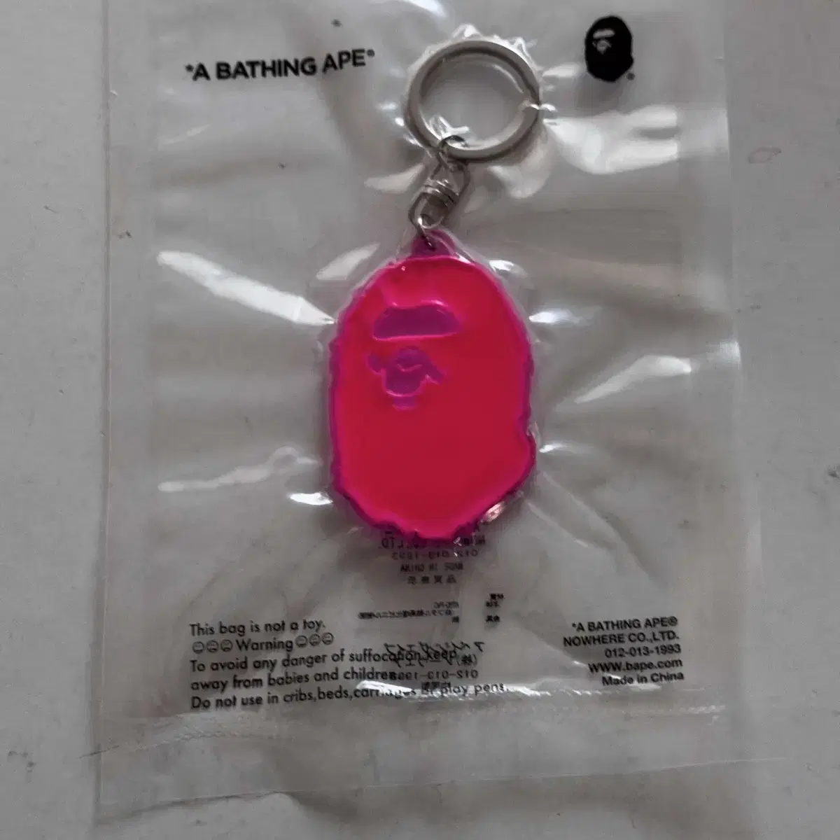 BAPE PINK HEAD KEYCHAIN 베이프 열쇠고리