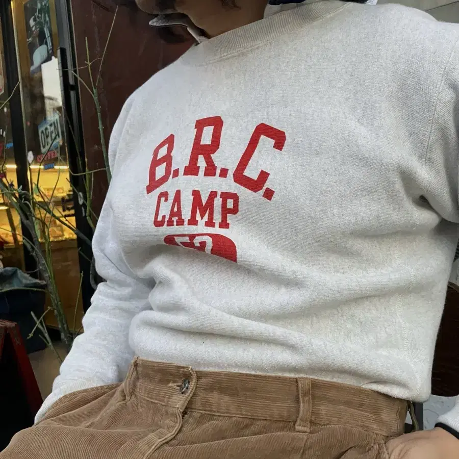 챔피온 리버스위브 B.R.C Camp 스웻셔츠 L