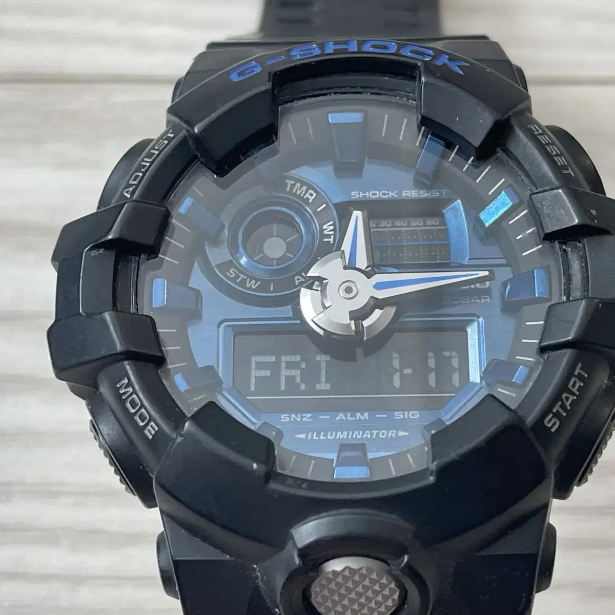 (지샥 브랜드 판매) G-SHOCK 빅페이스 메탈릭블루 GA-710