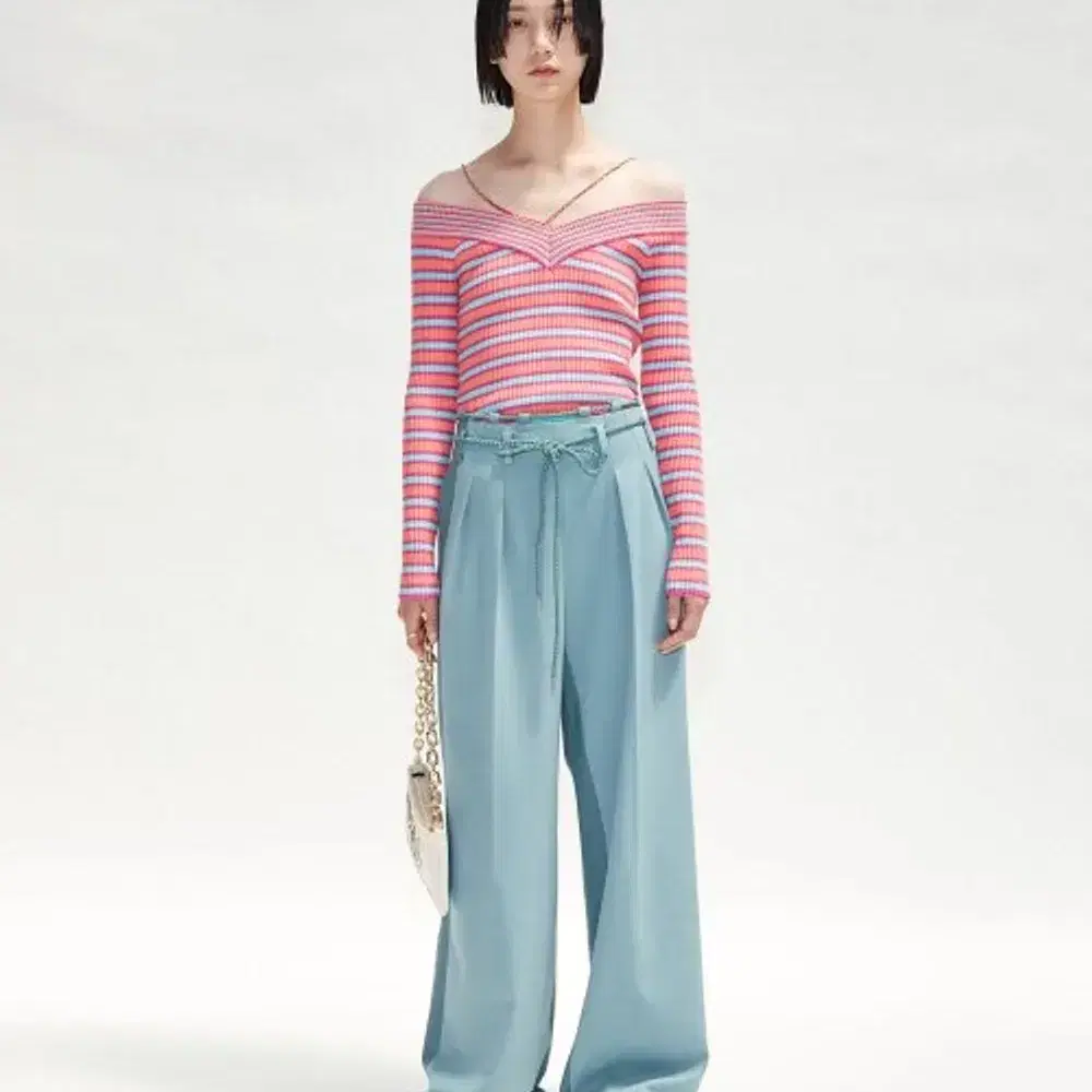 앤더슨벨 오프숄더 nina stripe off shoulder