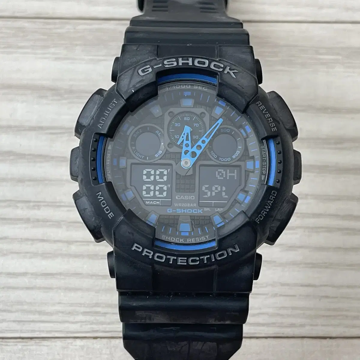 (지샥 브랜드 판매) G-SHOCK 빅페이스 블루블랙 GA-100