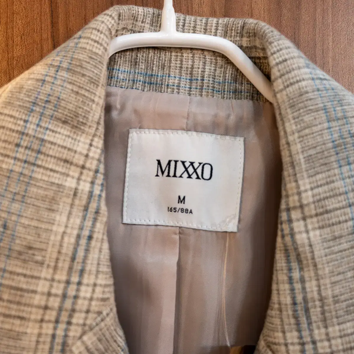 여성코트 MIXXO 그레이체크 M사이즈