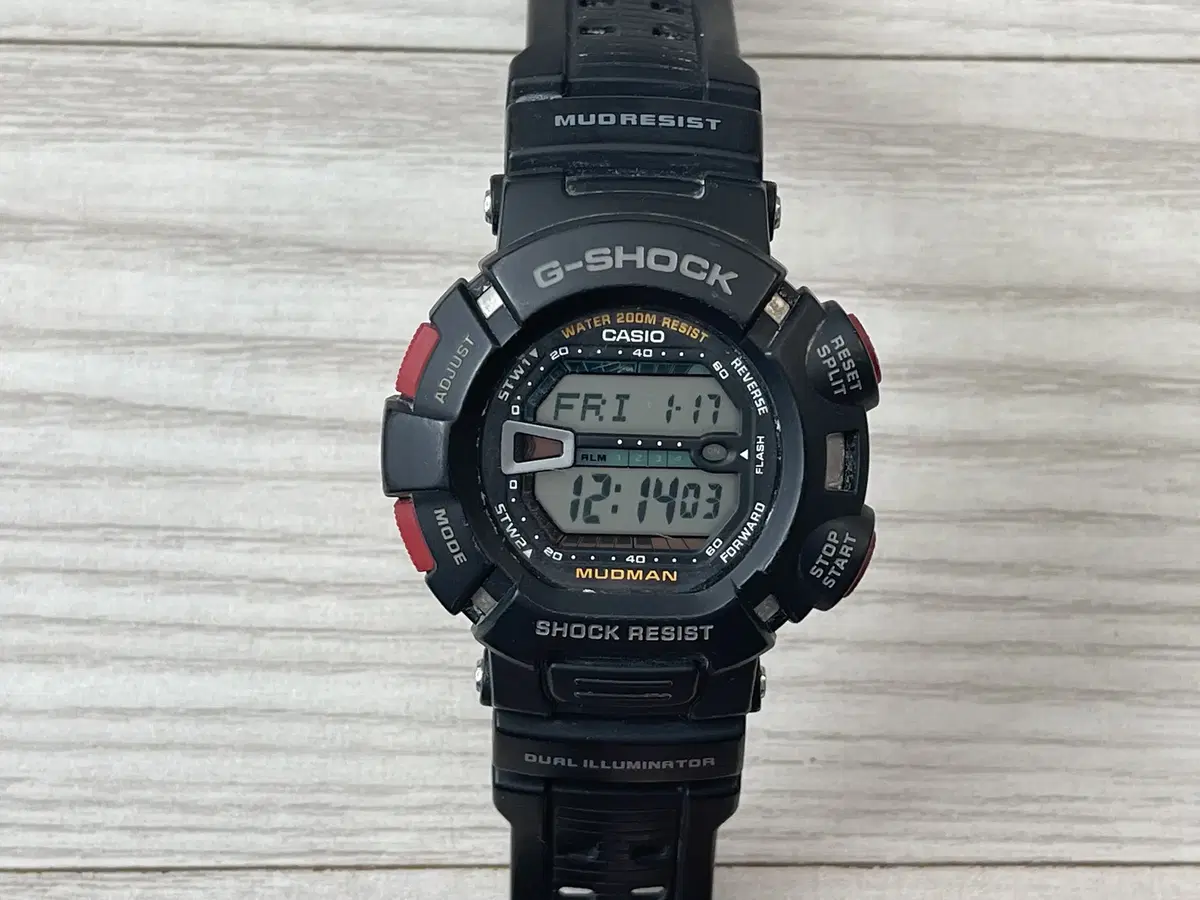 (지샥 브랜드 판매) G-SHOCK 머드맨 군인시계 검빨 G-9000