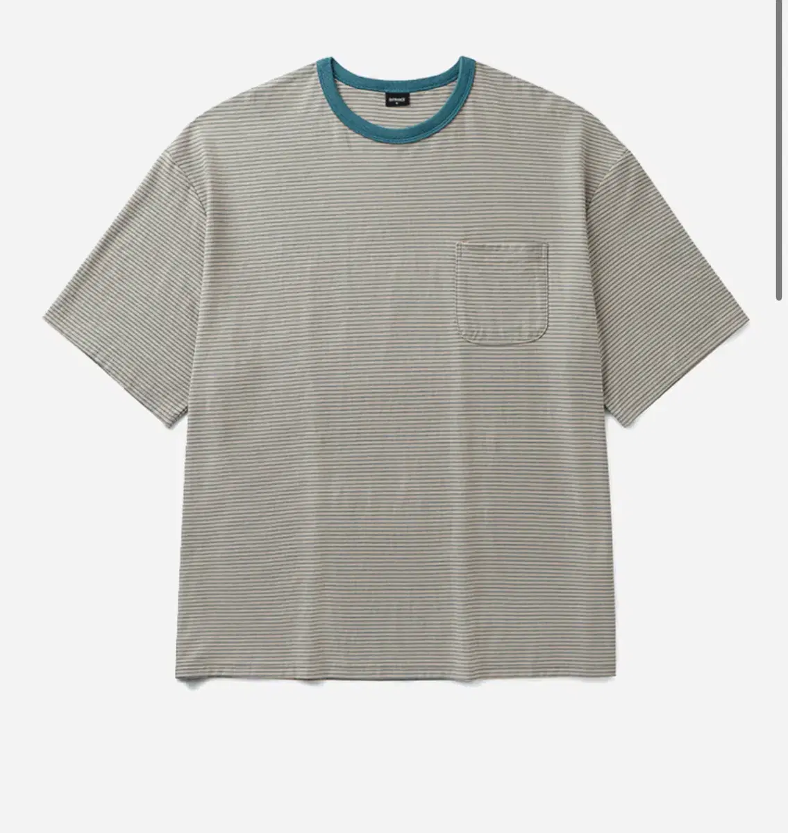 엔트런스  STRIPE POCKET T-SHIRT [MINT] 2사이즈