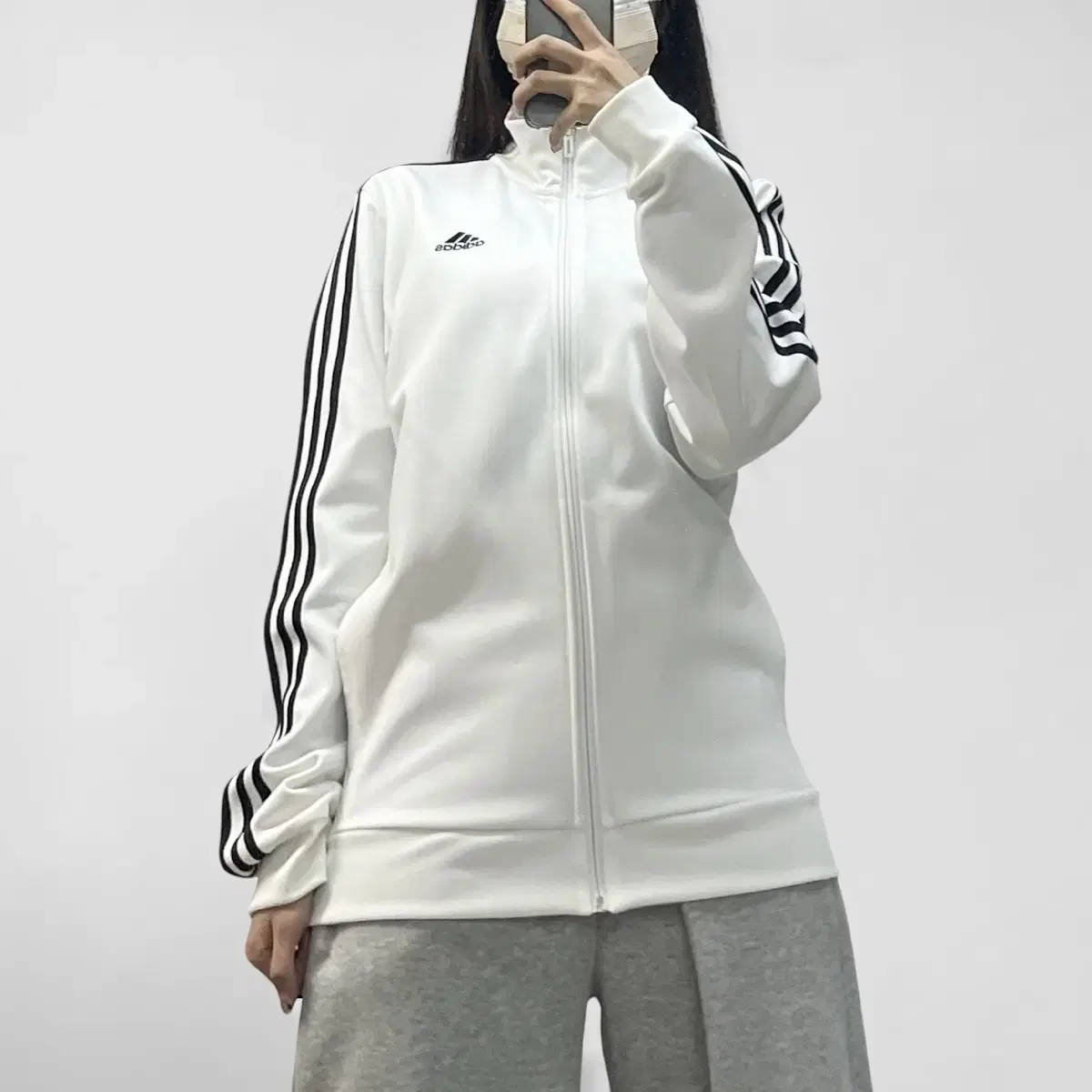 Adidas Essential 3S Track Top Jersey White