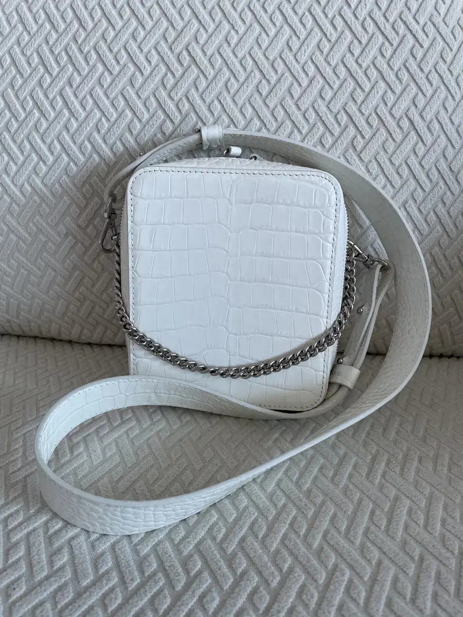 Momo Crocodile Bag White