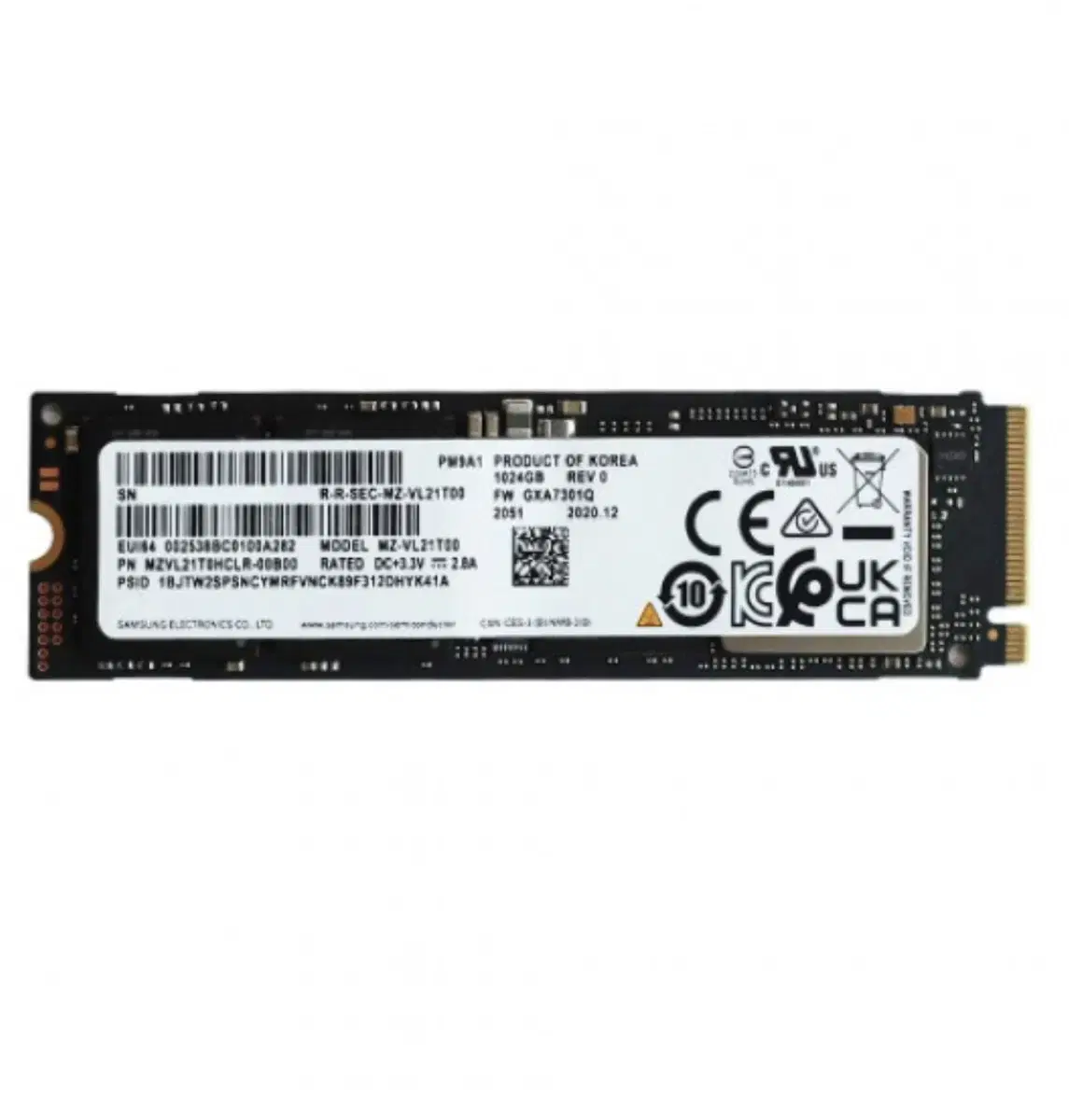 삼성전자 PM9A1 M.2 NVMe(1TB)