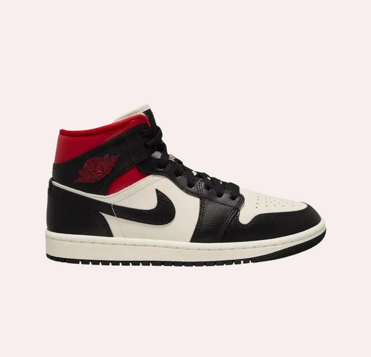 Jordan 1 Mid Black Gym Red