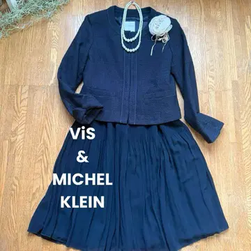 ViS 네이비 트위드 재킷 & MICHEL KLEIN 리버시블 스커트