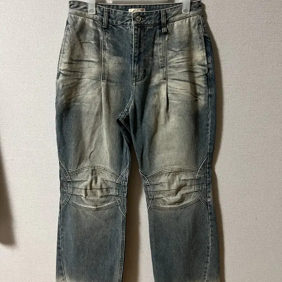 etce washed biker denim pants