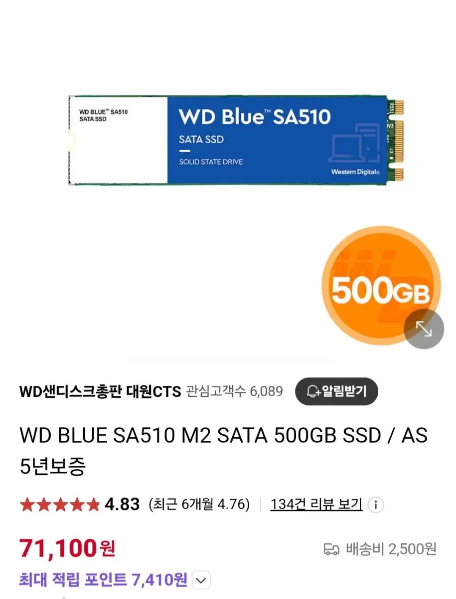 wd blue 500gb ssd m2 sata