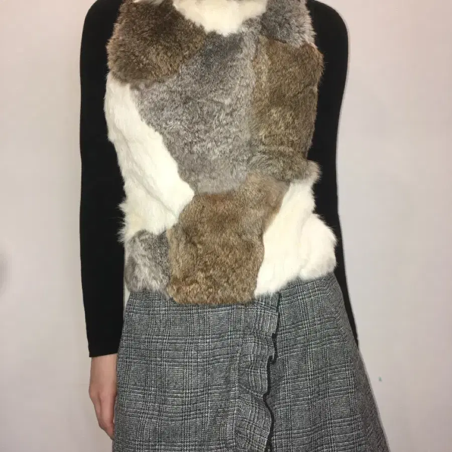 Jpn vintage fur knit vest