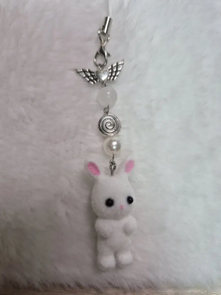 Rabbit Beads Keyring