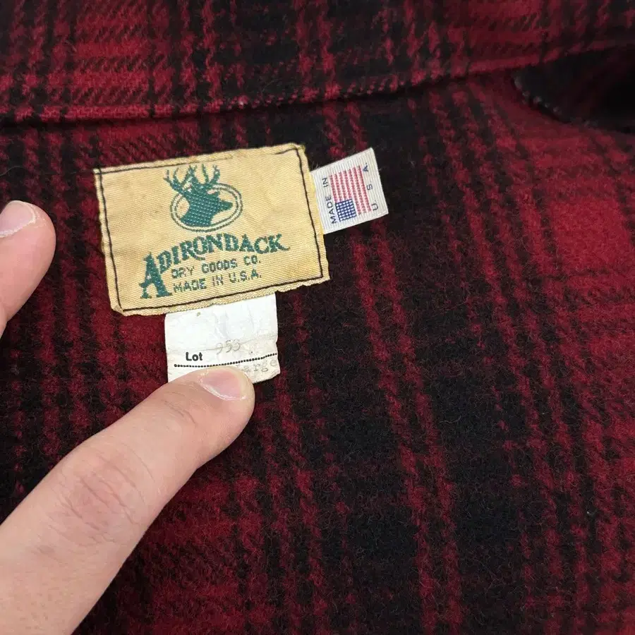 [2XL] ADIRONDACK 체크 메키노 울 자켓 USA made