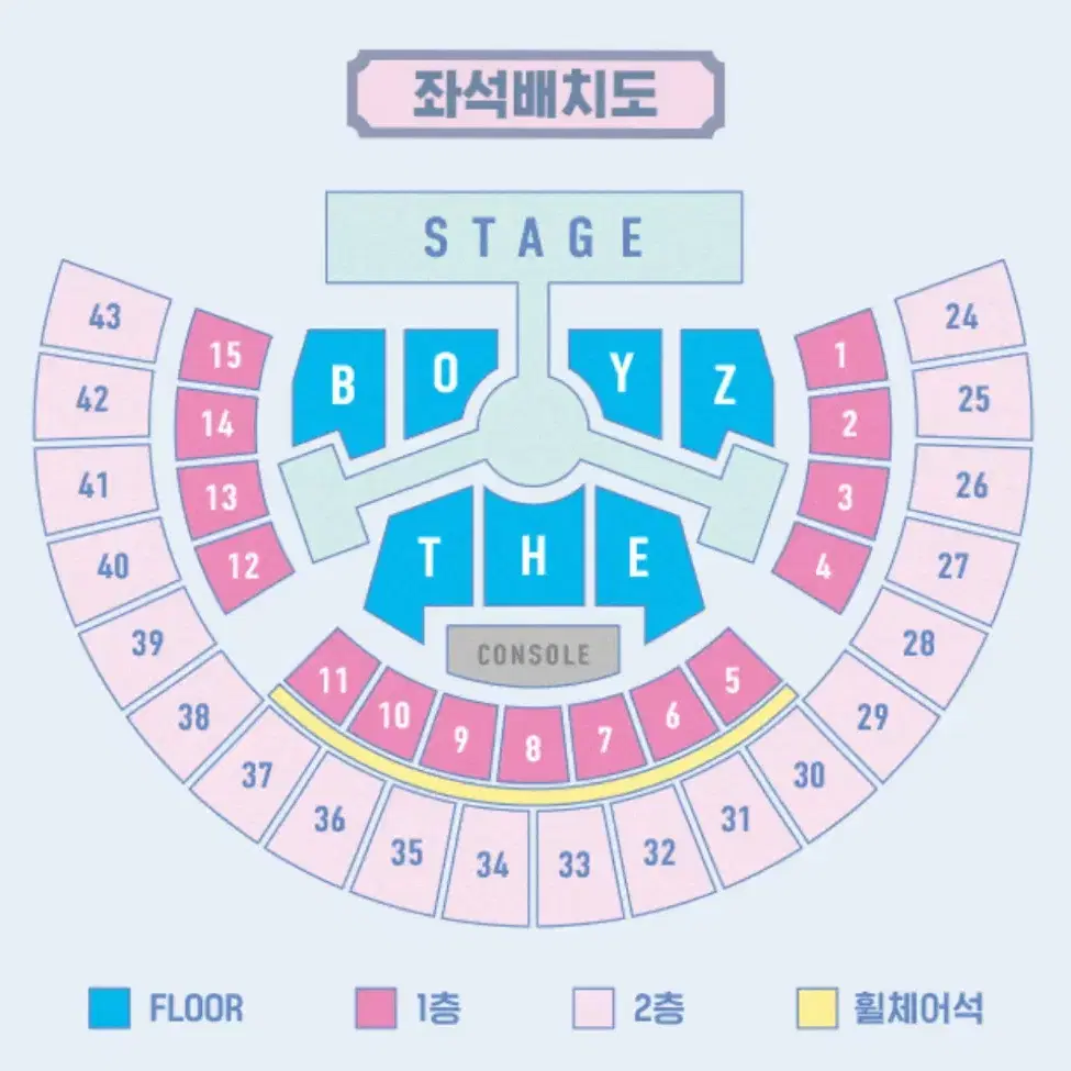 더보이즈 첫콘 (1/31 금 19:00) 1층 15구역 19열 판매