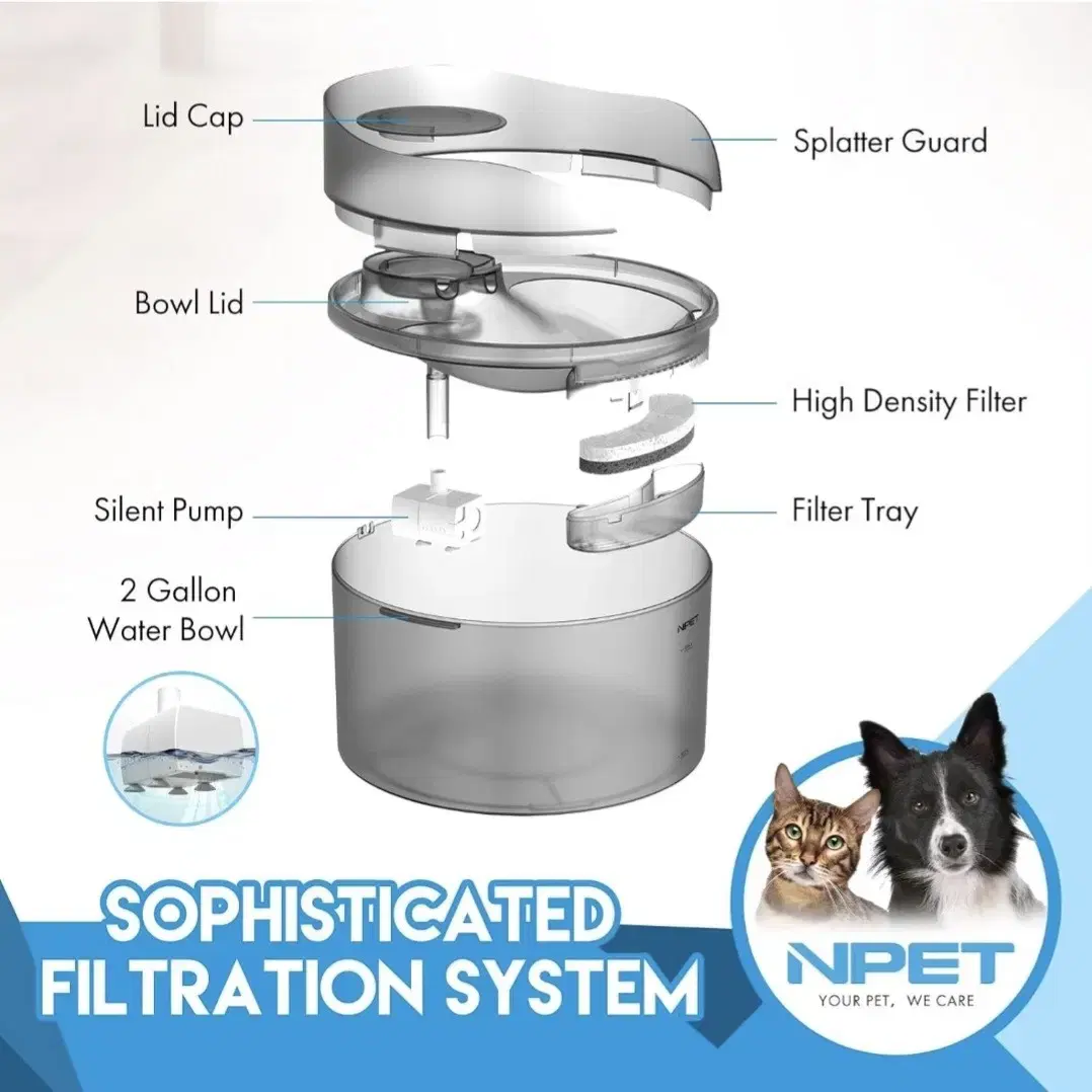 NPET 강아지및 캣 워터 분수 8L