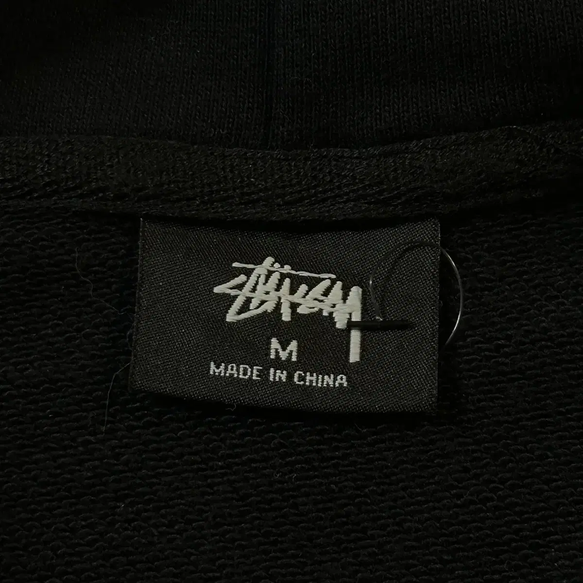 [M] 스투시 STUSSY 아플리케 자수 스탁로고 후드티 블랙