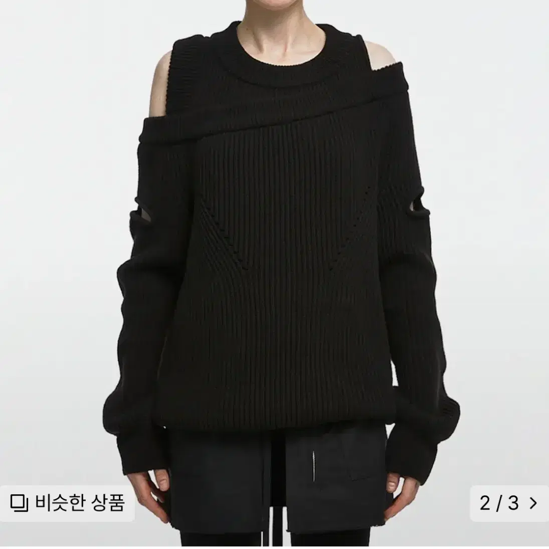 나체 레이어드 니트 1 사이즈 ASYMMETRIC KNIT