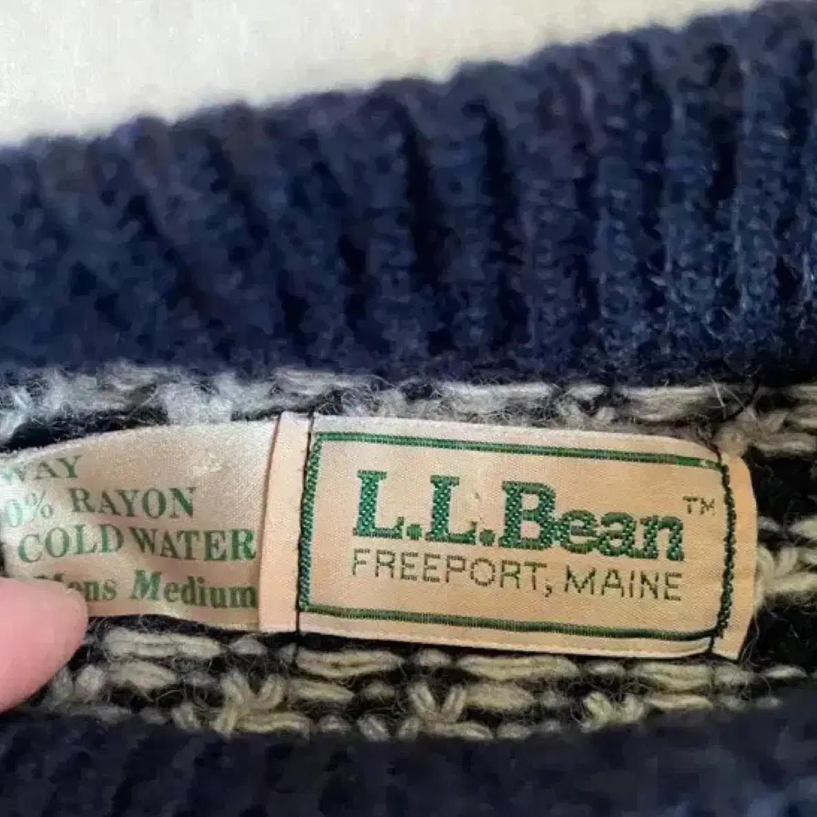 80's 엘엘빈 LL Bean 버드아이 니트 스웨터