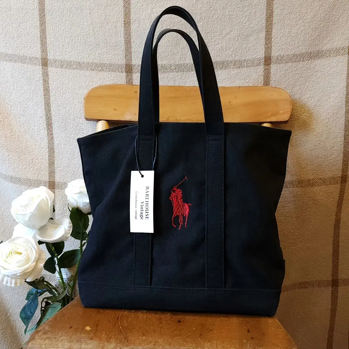 00s Polo Ralph Lauren Big Pony Canvas Mini Tote Bag