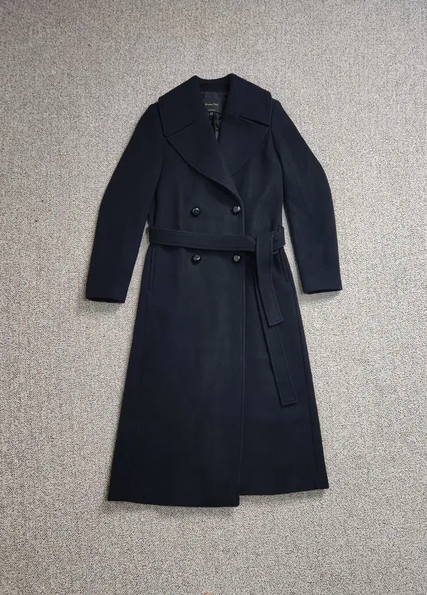 Massimo Dutti Wool Long Coat Black (55-66)