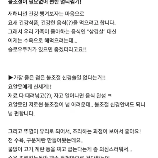 러셀홉스 멀티쿠커 슬로우쿠커