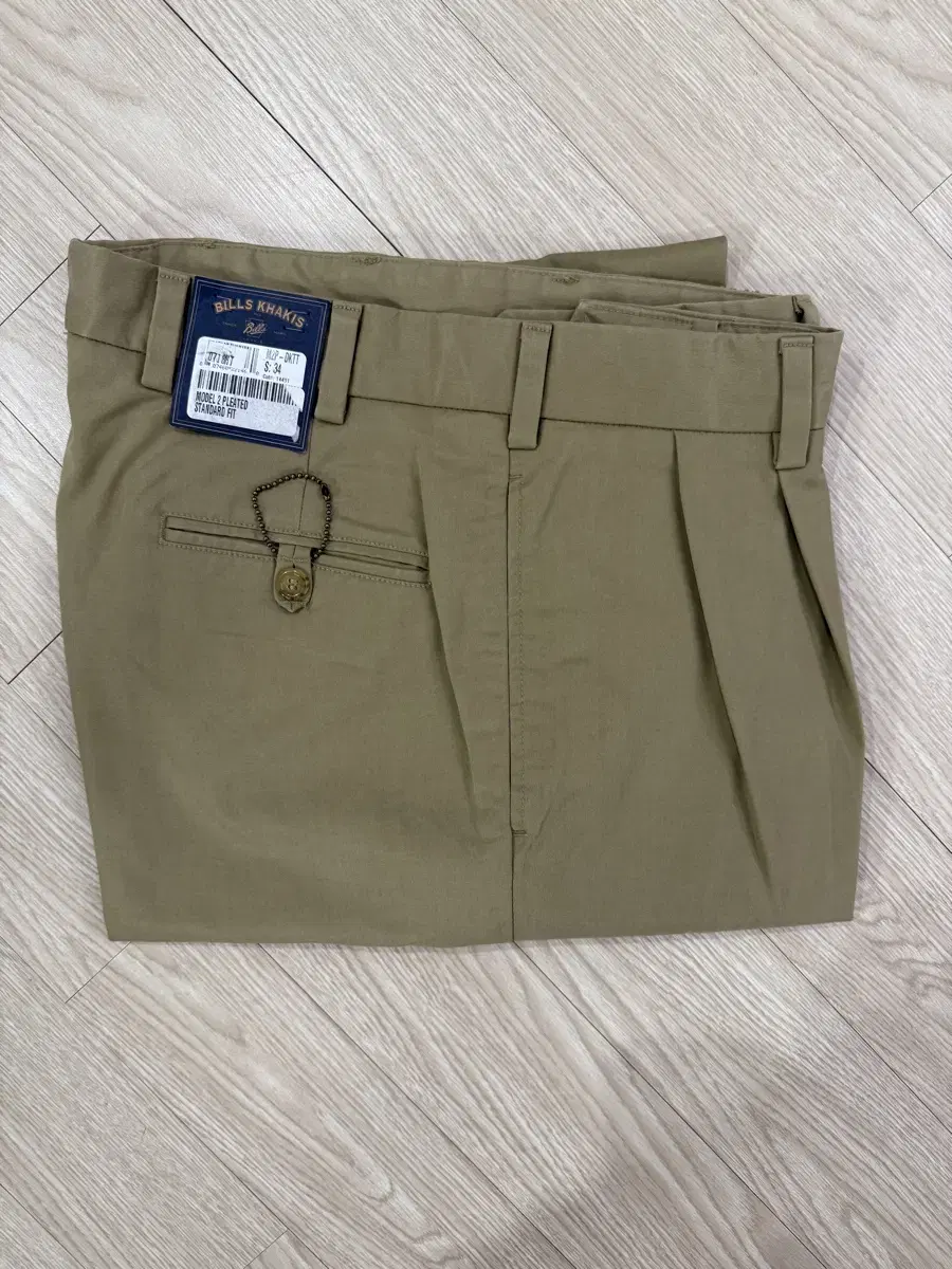 빌스카키 M2P 34사이즈 2플리츠 DARK KHAKI TRAVEL TW