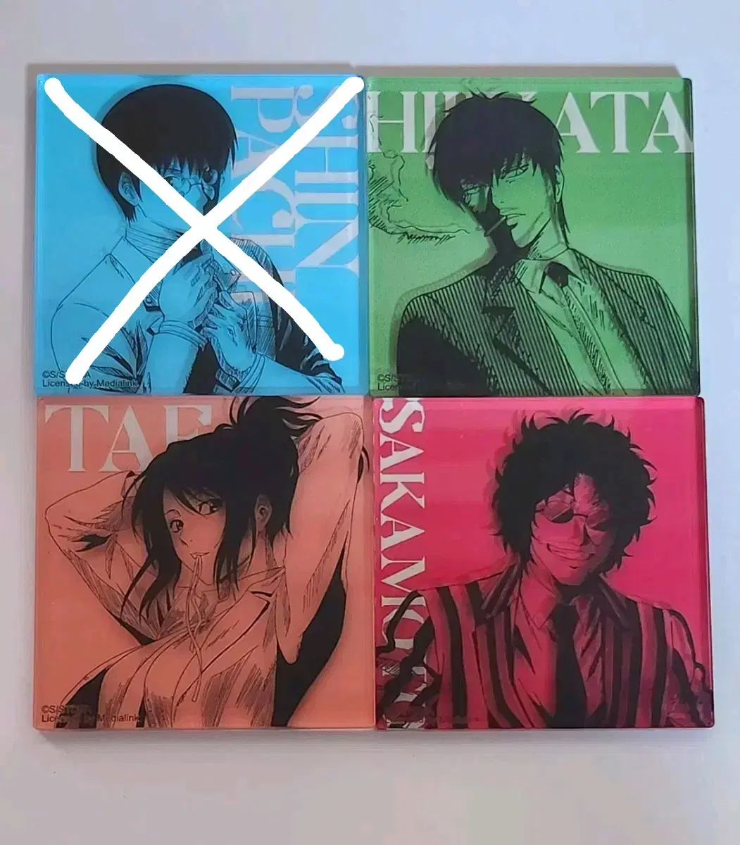 Gintama 20th Anniversary pop up Suit acrylic Block Ta-e Shinpachi Sakamoto Hijikata