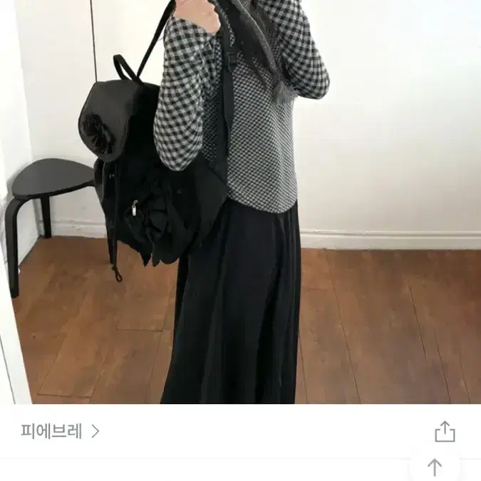 피에브레 믹스 체크 롱 슬리브