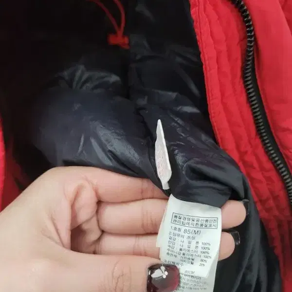 THE NORTH FACE 노스페이스 레드 패딩  여 95 A249