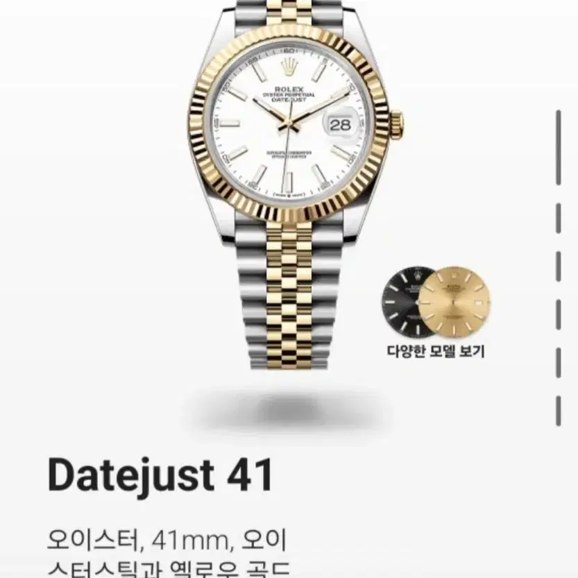 로렉스 데이저스트 41mm 126333 콤비