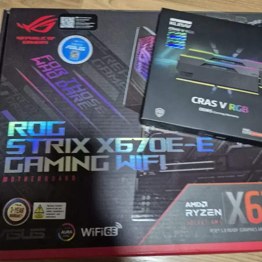 asus x670e 보드 클레브 32기가 램