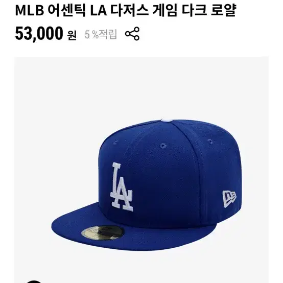 뉴에라 MLB LA 다저스 59FIFTY 모자 7 1/4