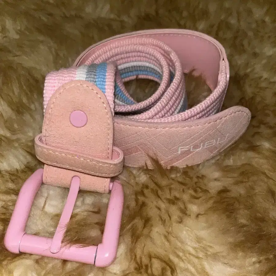 90s vintage pink fubu belt