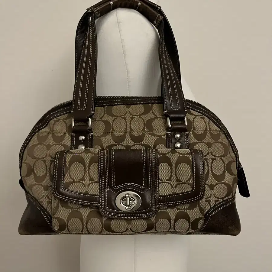 Coach Brown semicircular bag