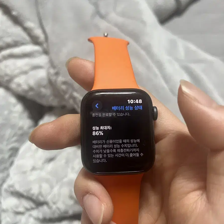 애플워치 se 44mm gps + 에르메스 오랑쥬 스트랩